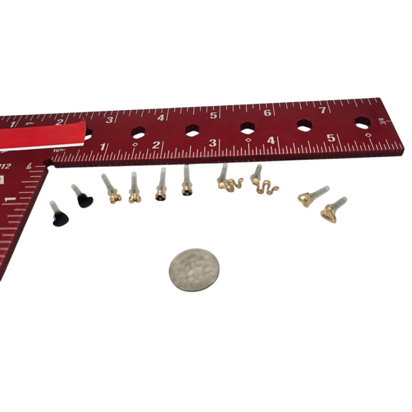 Pierced Earrings Lot 5 Pairs Tiny Stud Plastic Posts Hearts Snakes SKU 2804 - Picture 9 of 9